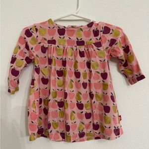 Magnetic Me Pink and Purple Apple Print Dress